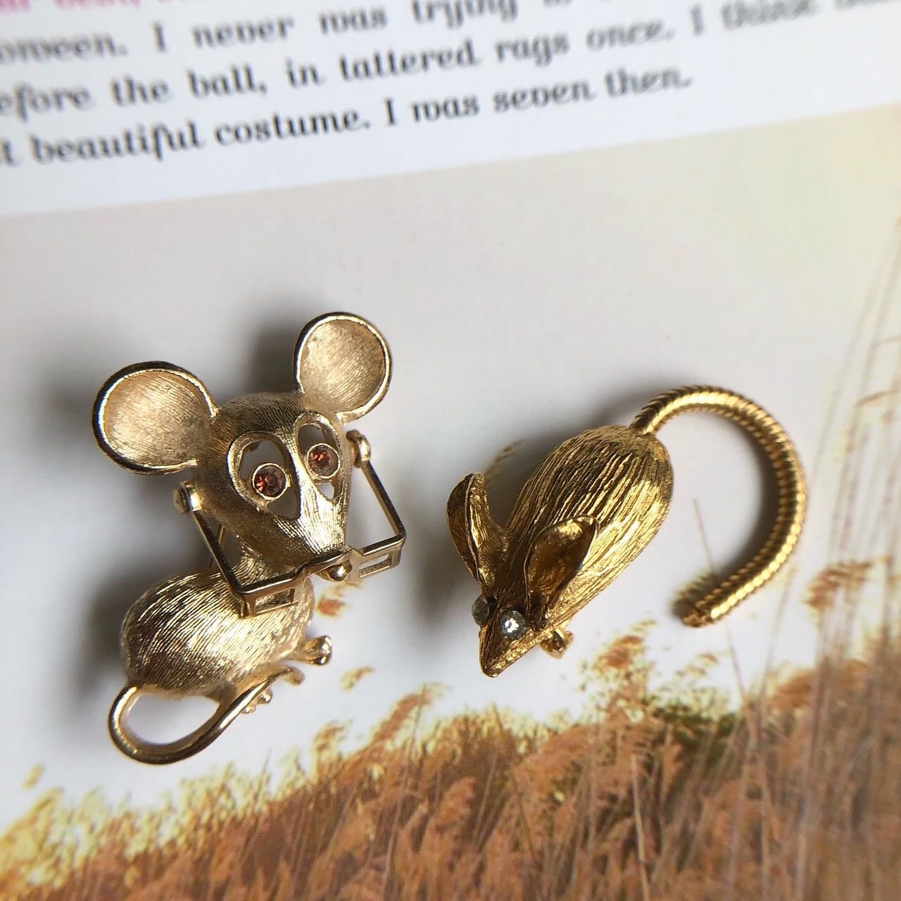 AVON” Spectacular Mouse brooch[b-363] ヴィンテージブローチ | LEO ...