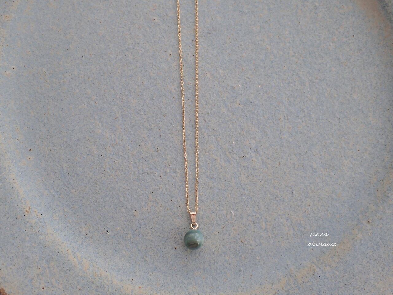 blue ocean necklace【夜光貝】 | rinca