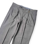 Black & White ブラックアンドホワイト 総柄 ツータック パンツ スラックス 96/グレー系/大きいサイズ/メンズ/スポーツ/ゴルフ