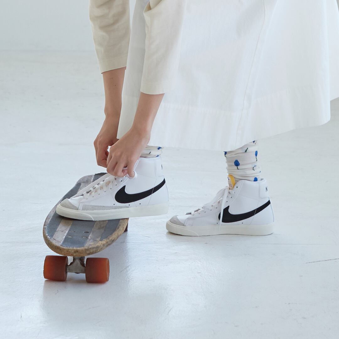 atelier naruse アトリエナルセ コットン ~シロツメクサ~ ハイソックス