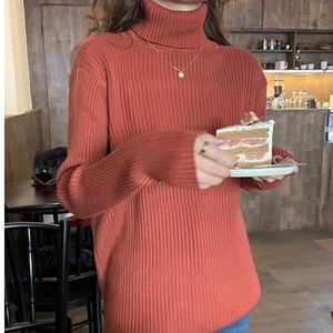 リブタートルネックカラーニット　A1105