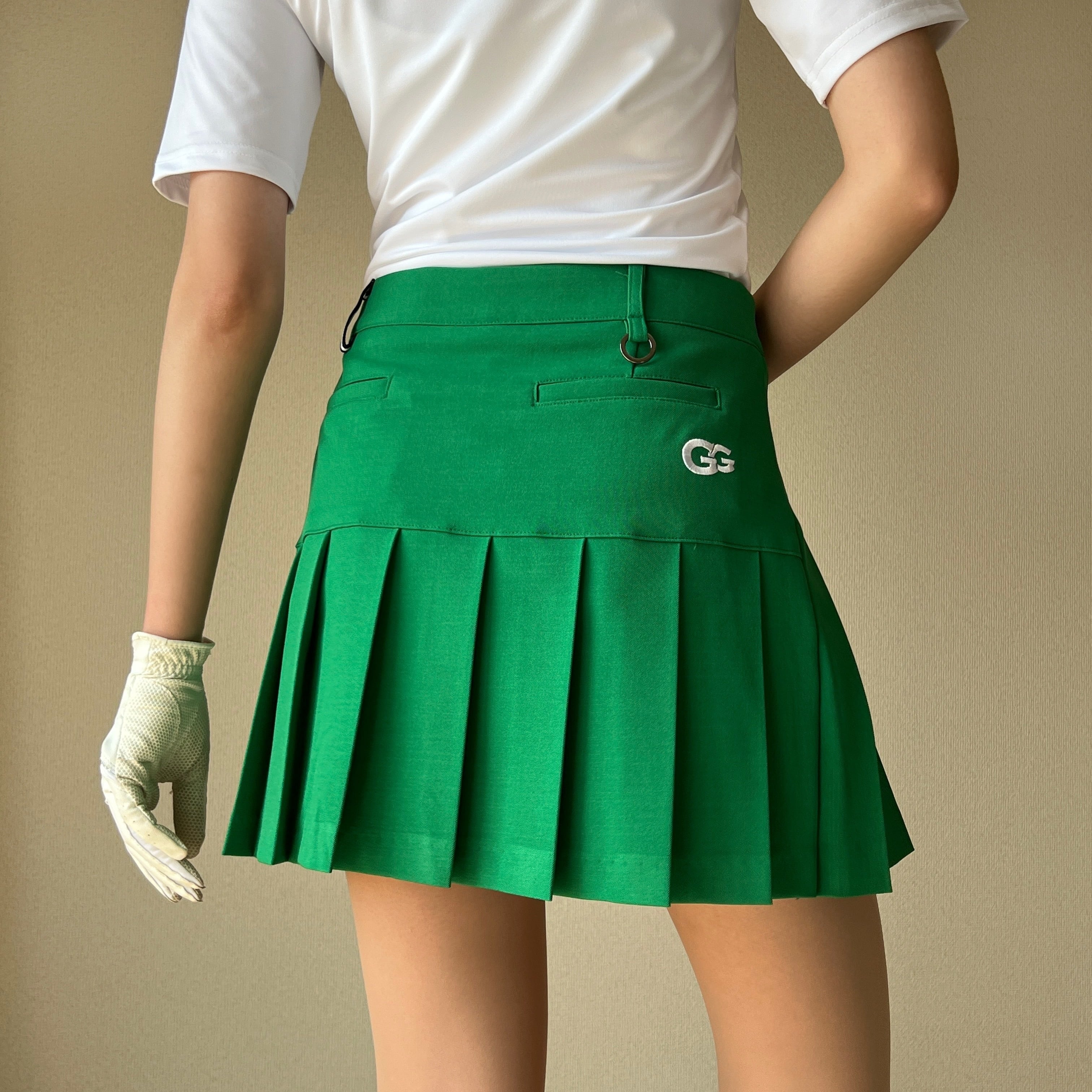 GGプリーツスカート(Green) | R.E.M GOLF｜韓国ゴルフウェア通販サイト powered by BASE