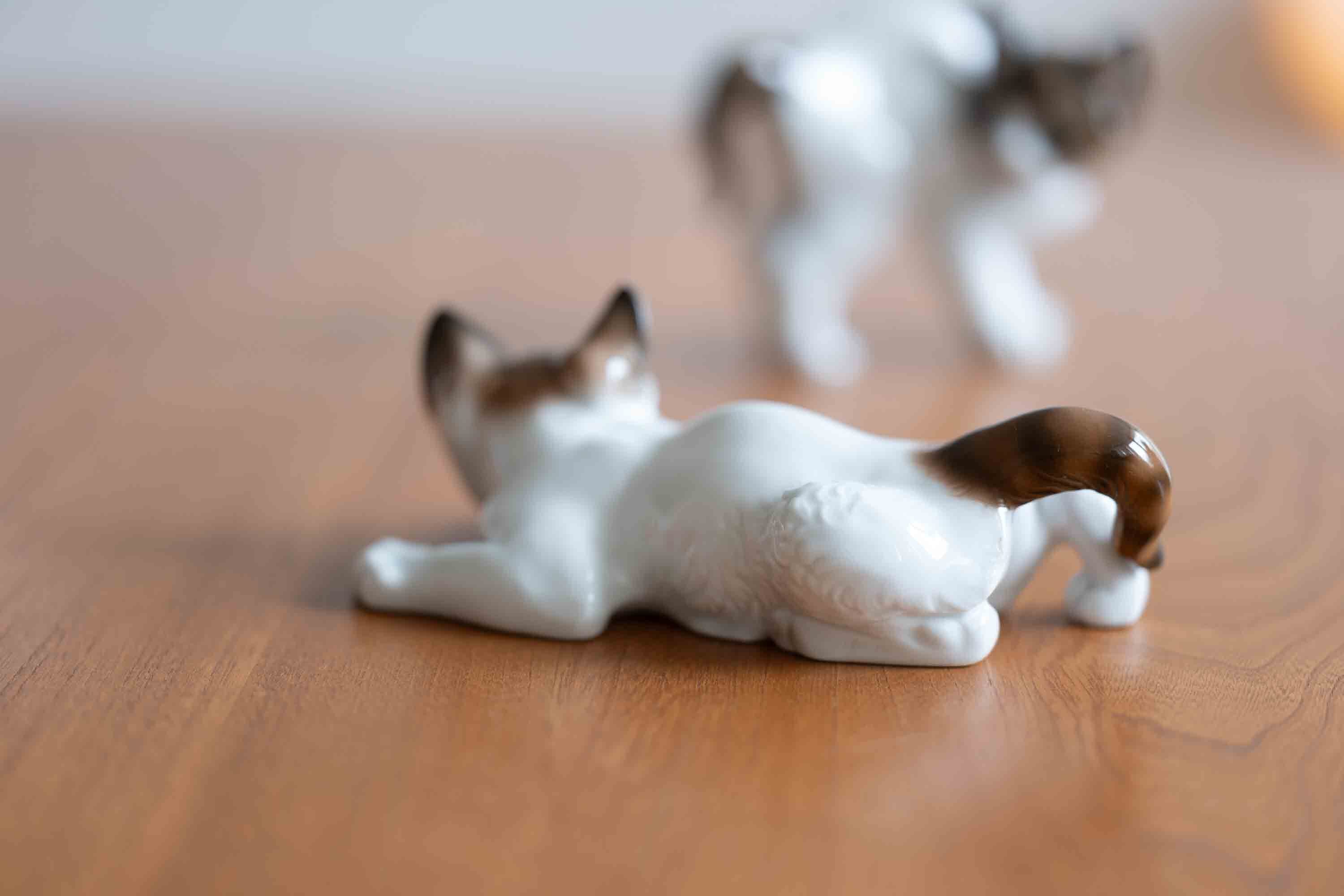 ローゼンタール 猫の置物陶器 ポーセレン キャット Rosenthal エミール