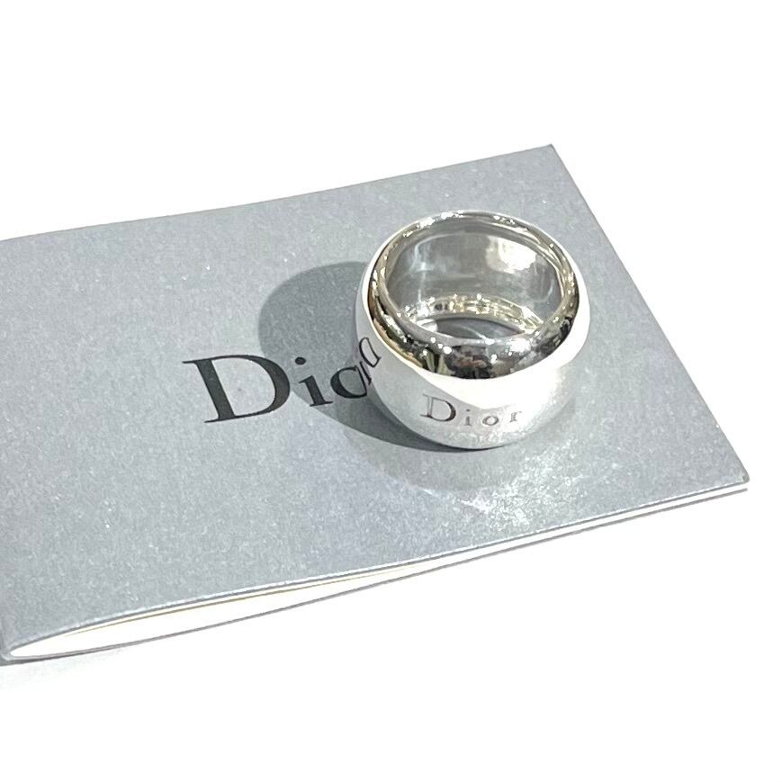 Diorリング レア【Christian Dior】2069 ミラーロゴデザイン シルバーリング 13号