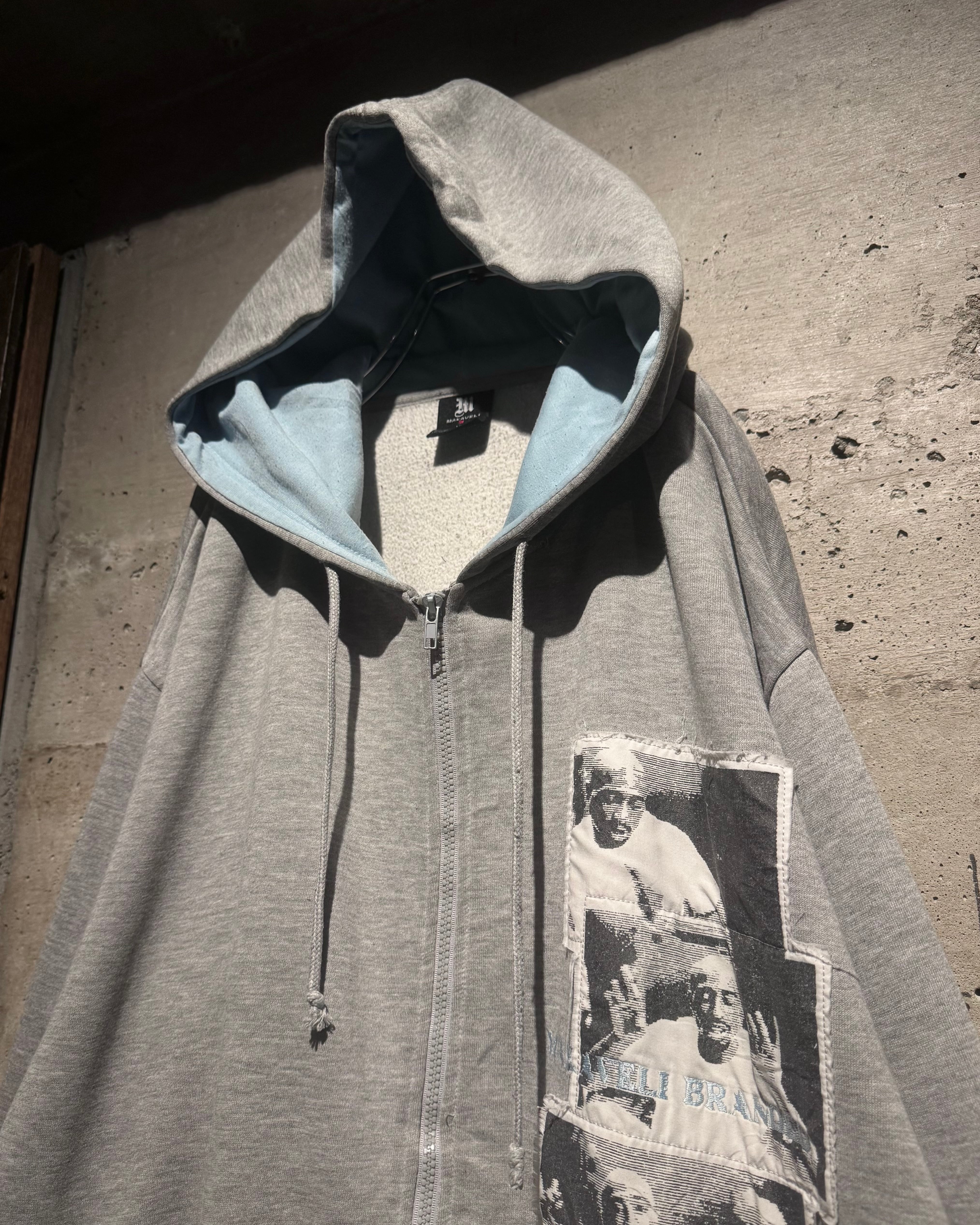 Caka】“MAKAVELI” Vintage Photo Design Zip Up Hoodie | Caka(カカ