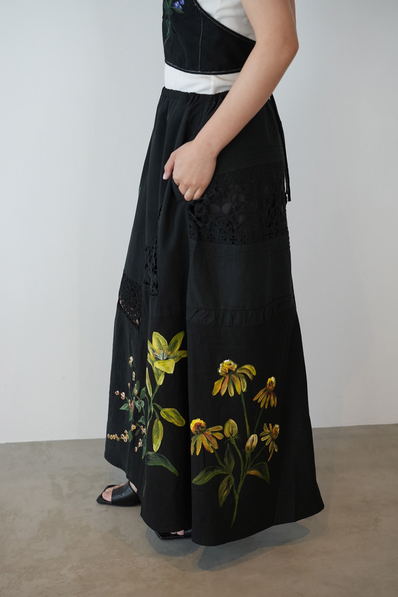 vintage lace skirt cherry