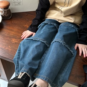 秋ラグラン英字柄カジュアルTシャツ2色