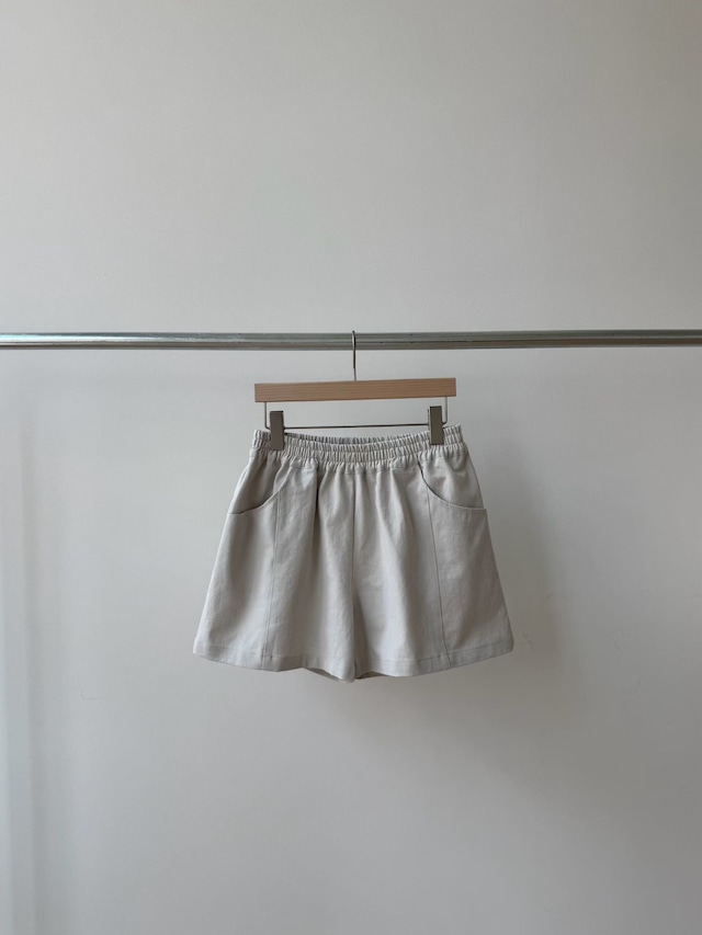 (予約) taffeta / Piece banding shorts 3color