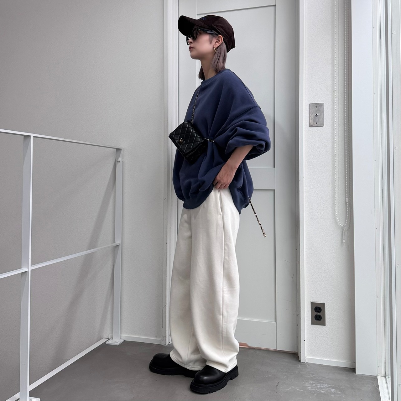 ボリュームシルエットスウェットPO/ブルー