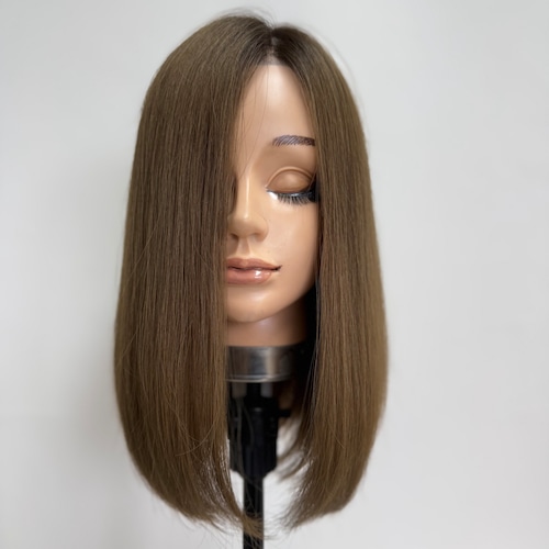 ソフトフィットウィッグ 未カット 35cm オリーブベージュ(根元暗め加工)