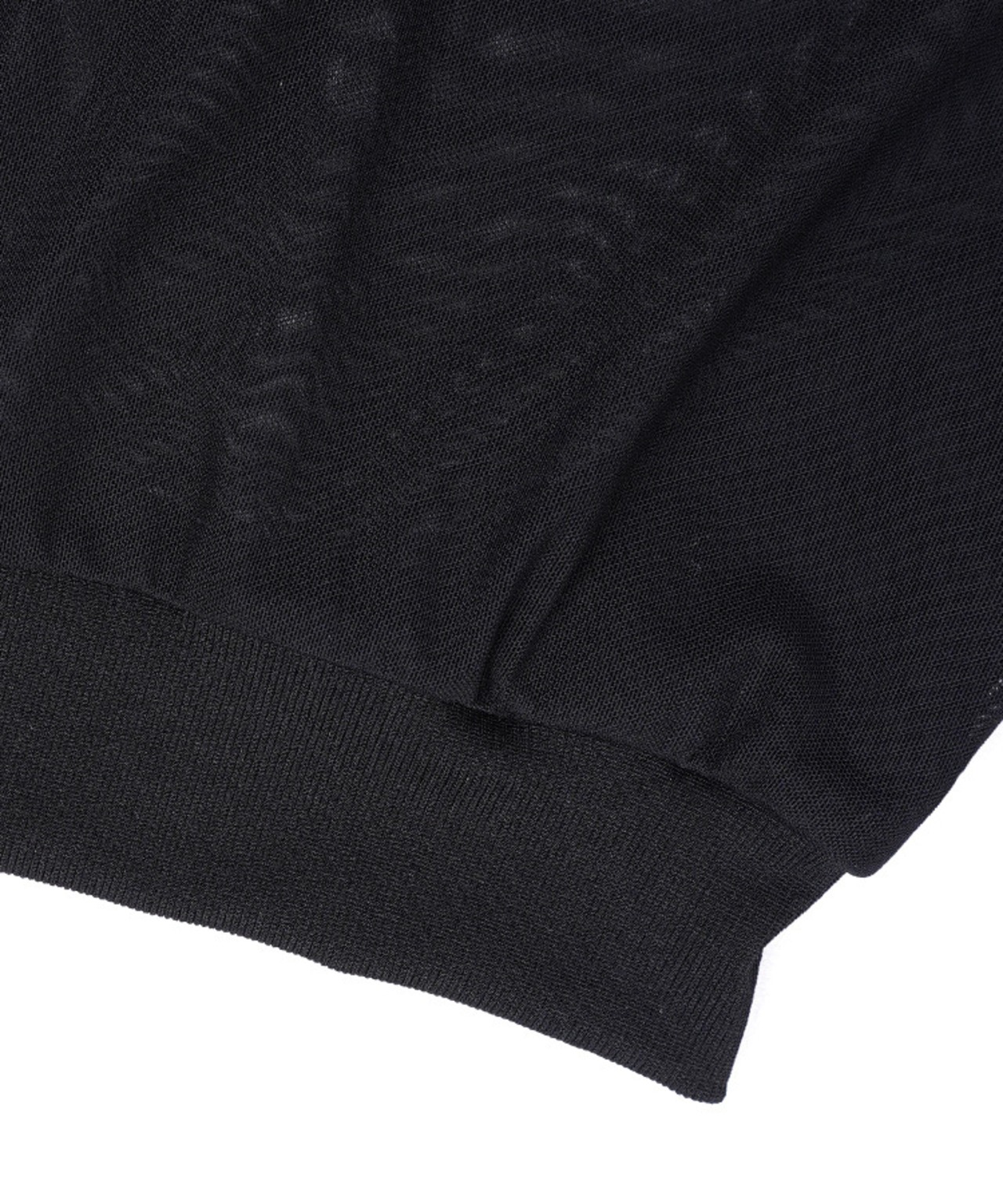レーススリーブメッシュブルゾン (BLACK)　CQ-48114