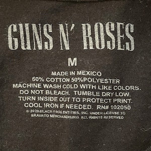 【Guns N' Roses】メキシコ製 公式 バンドTシャツ ガンズ・アンド・ローゼス プリント ロゴ Mサイズ  us古着