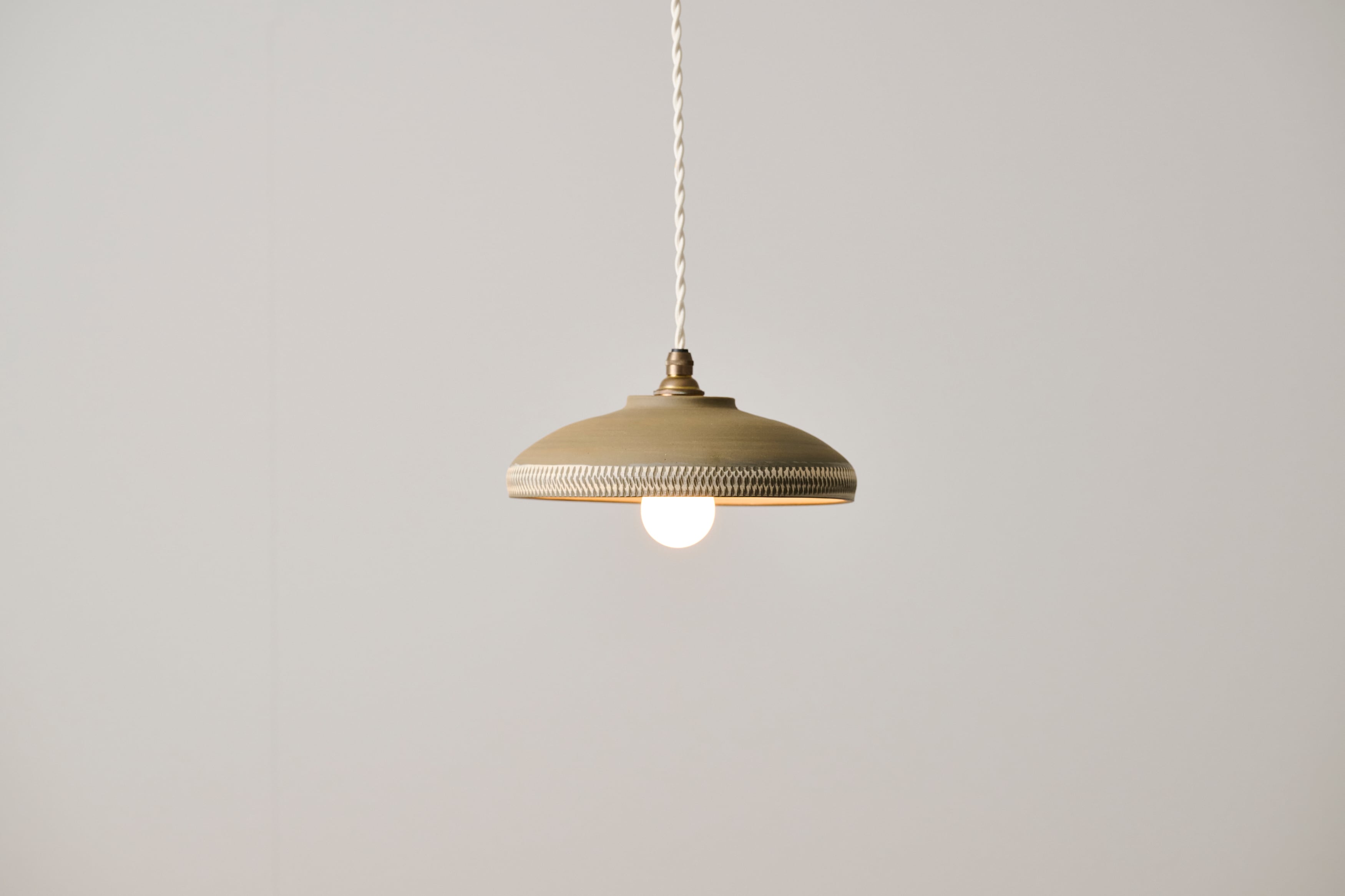 小鹿田焼 ランプシェード 焼き締め本焼き 