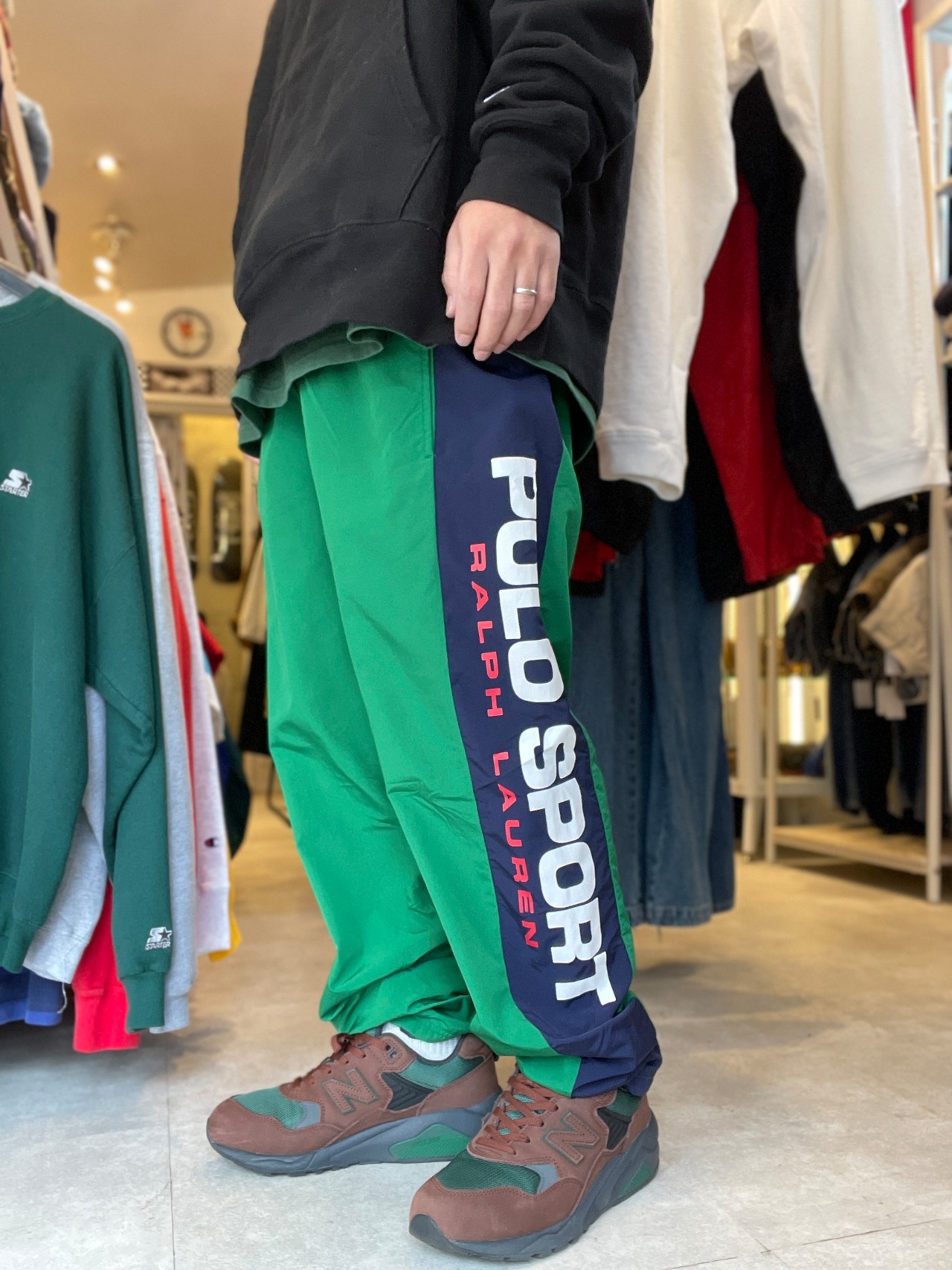 POLO SPORT(ポロスポーツ) Nylon Pants ナイロンパンツ グリーン / L 