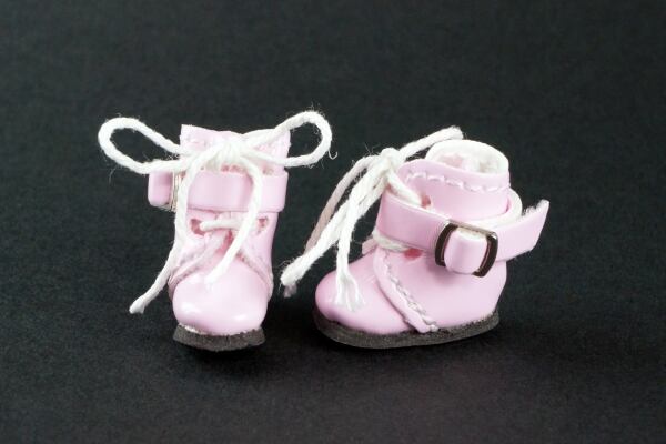 ドール靴 1/6 オビツ11 バックルブーツ SBB006PNK MW - 画像2
