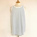 Long Length Tank Top(round model)　White / Black