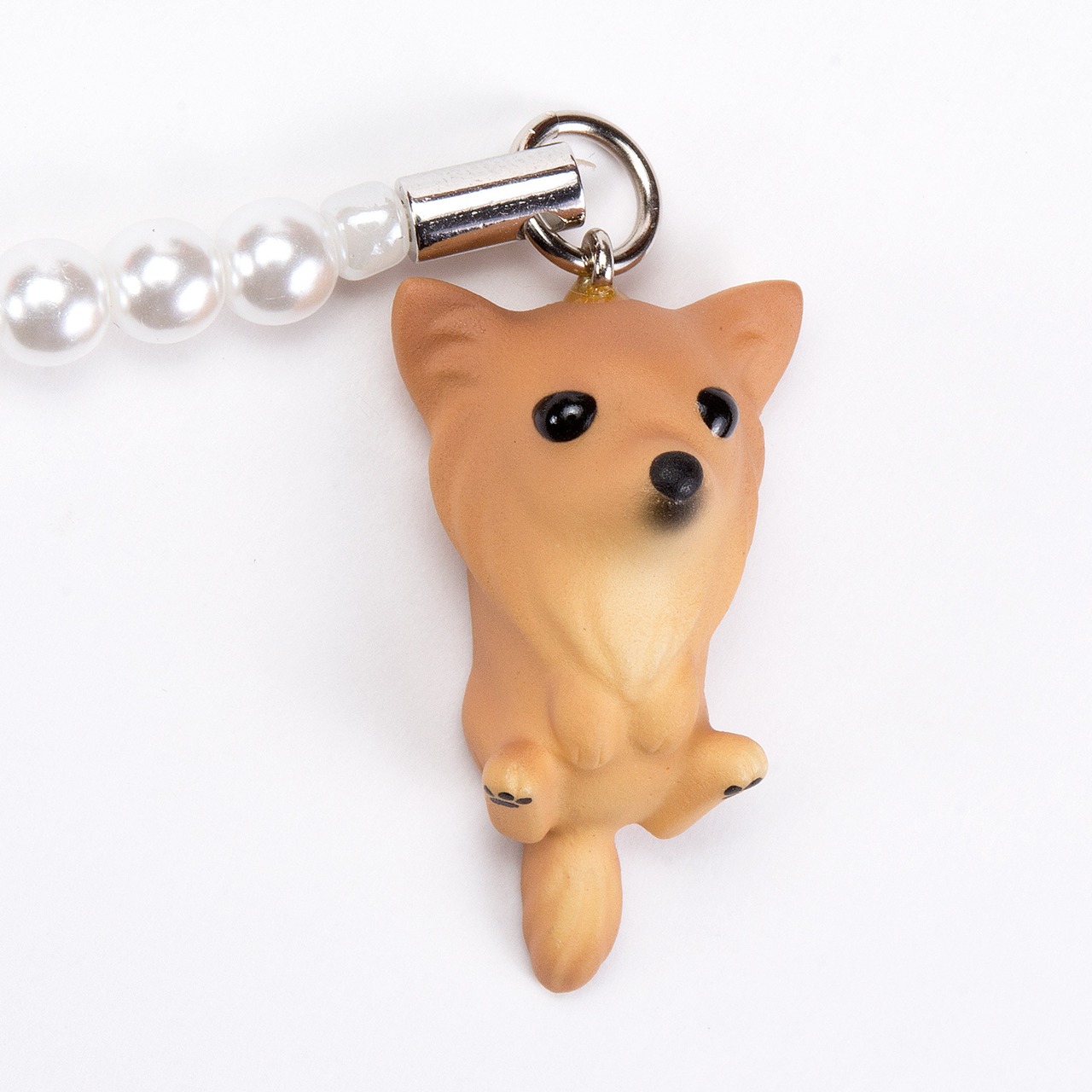 Dog 92 Chihuahua ロングコートチワワ レッド ビーズ ストラップ DN-2001