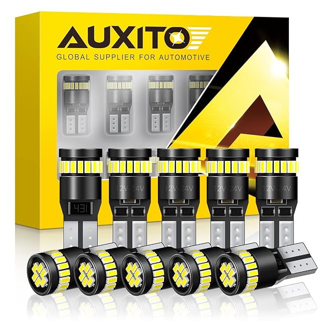 AUXITO T10 LED ホワイト 爆光 10個 ポジションランプ led