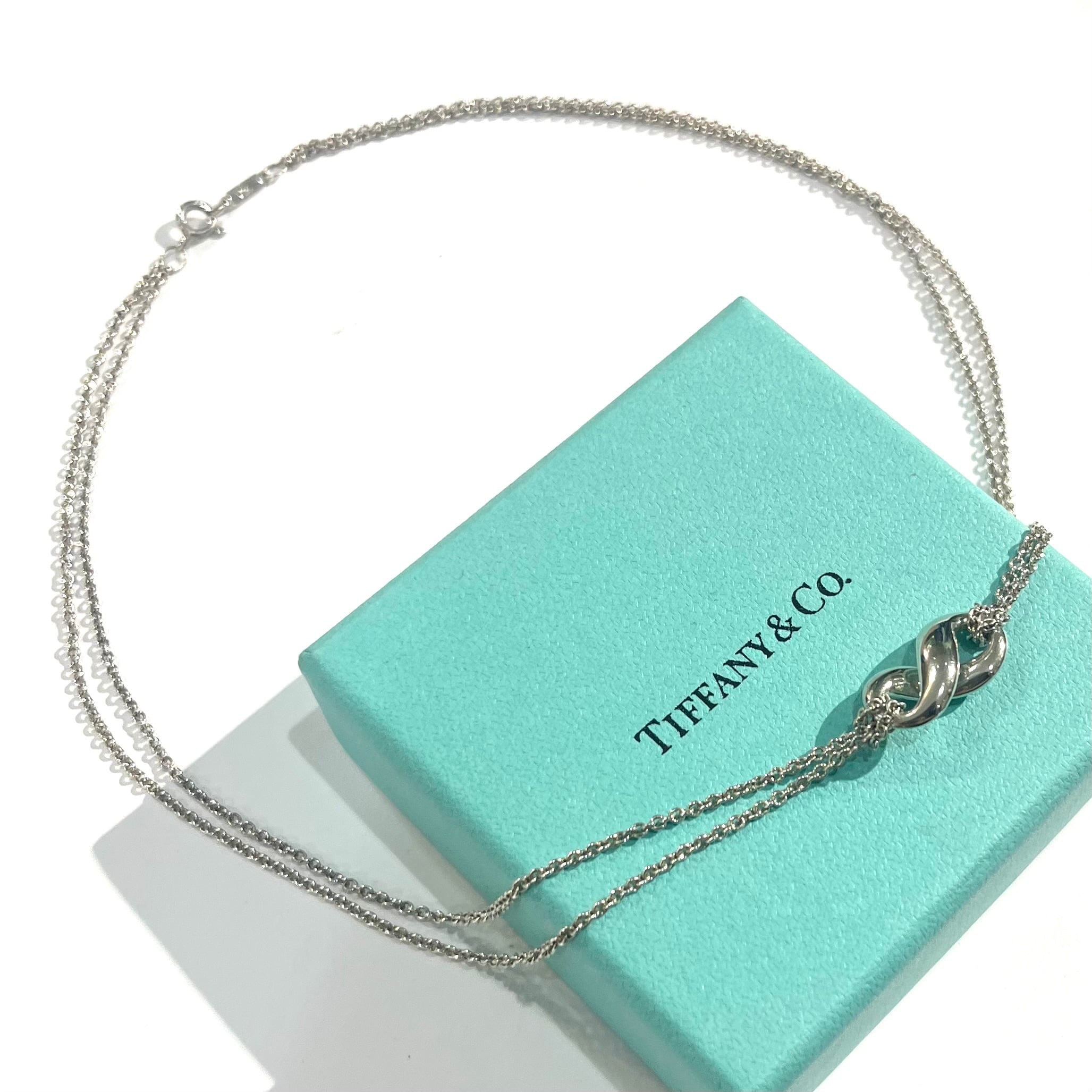 限定価格【TIFFANY&Co.】2957 インフィニティダブルチェーン 立体