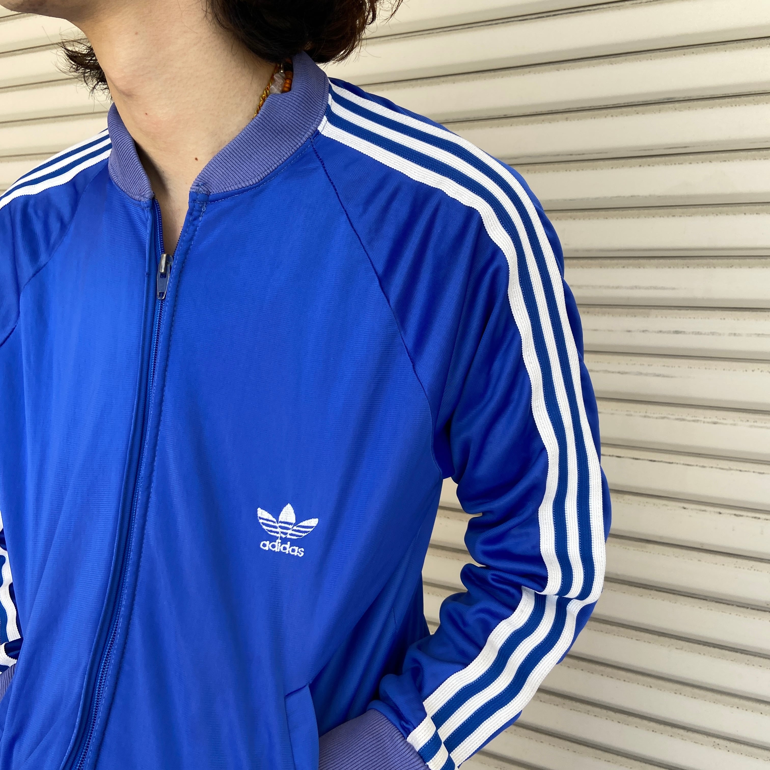 送料無料』adidas ATP ジャージセットアップ 80s USA製 青 ビンテージ