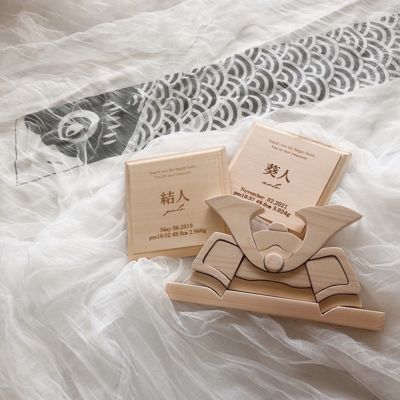 wooden name board 木製命名書 出産祝い