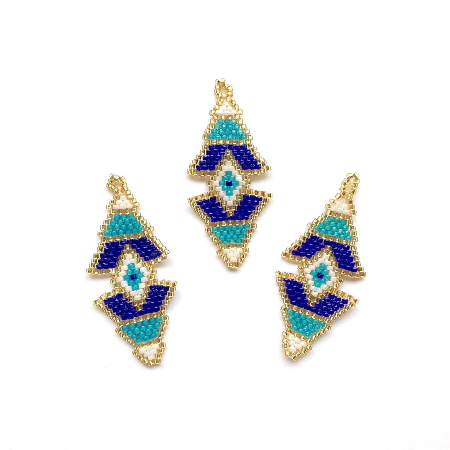 段付きひし形ビーズステッチチャーム | Dua-アクセサリーパーツショップ