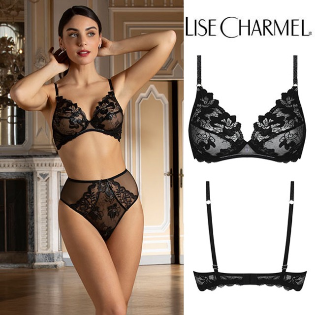 [M05na] ハーフカップブラ(D) 品番ACM7405 ※大きめ注意 【LISE CHARMEL】【リズシャルメル】【インポートランジェリー】