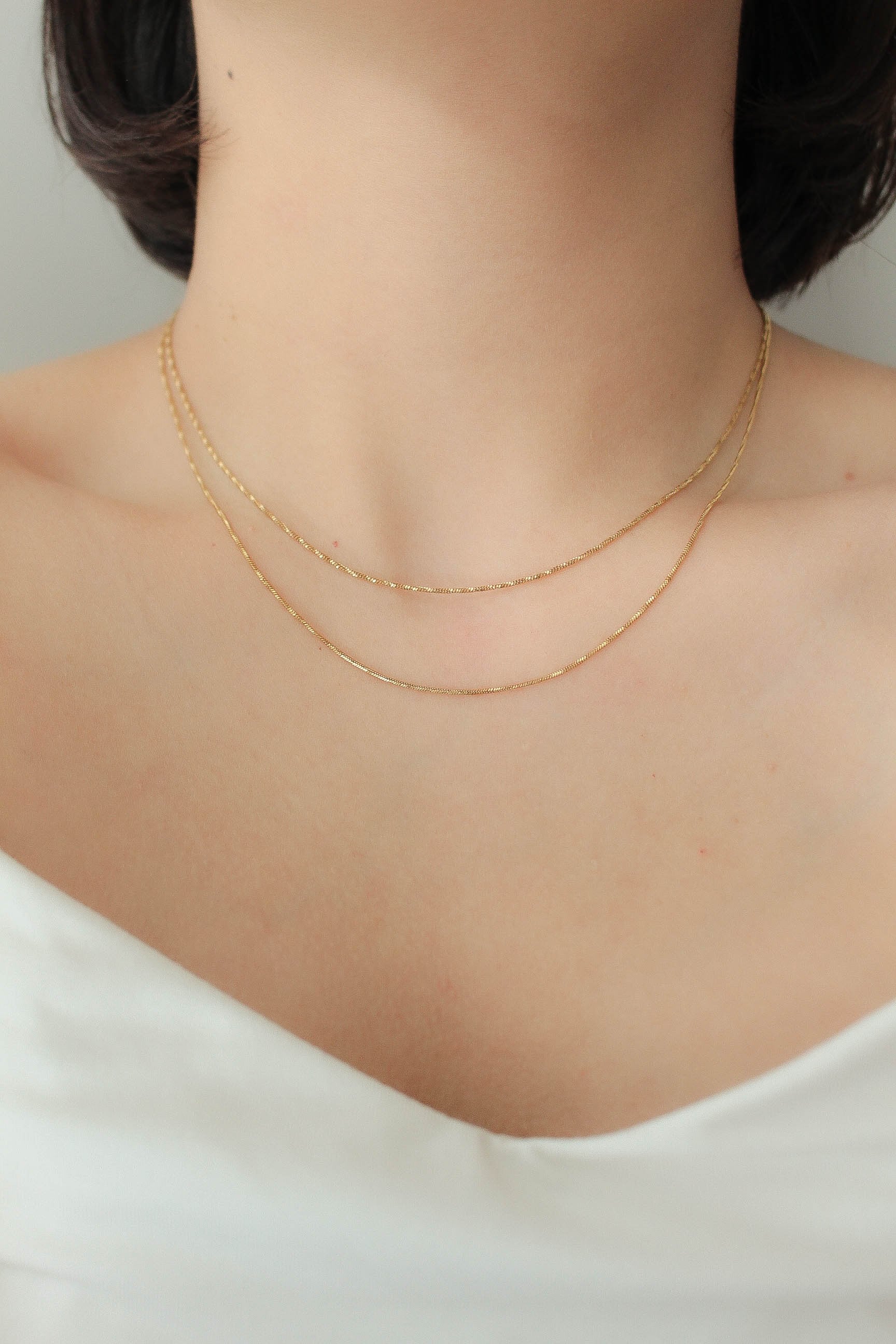 Glitter カラフルネックレス 0.9mm Glitter Necklace | 金属アレルギー対応のアクセサリー ebine