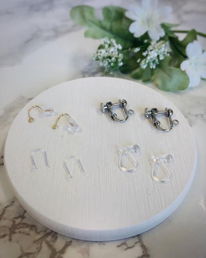 折り鶴イヤリング〈シルバー/水色・薄桃〉 | MIRAIKU Online Shop