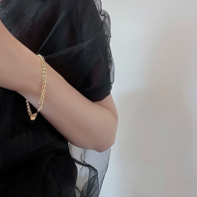 フォックステールチェーンブレスレット ＜オールサージカルステンレス