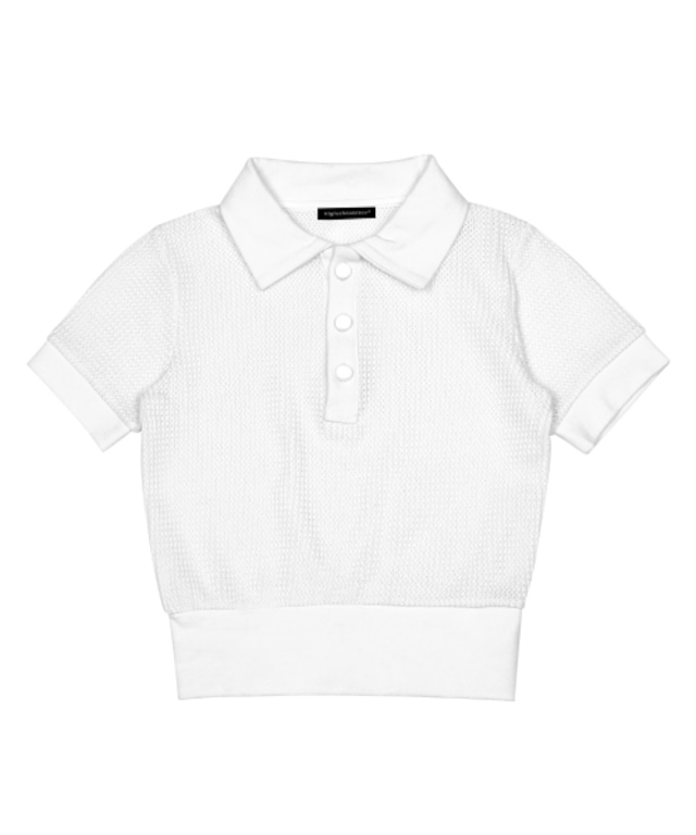 [HIGH SCHOOL DISCO] See Through PK Shirt_White 正規品 韓国ブランド 韓国ファッション 半袖 シャツ