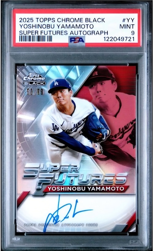 Yoshinobu Yamamoto |Topps Chrome Black | Los Angeles Dodgers | Signed Card Limited Edition