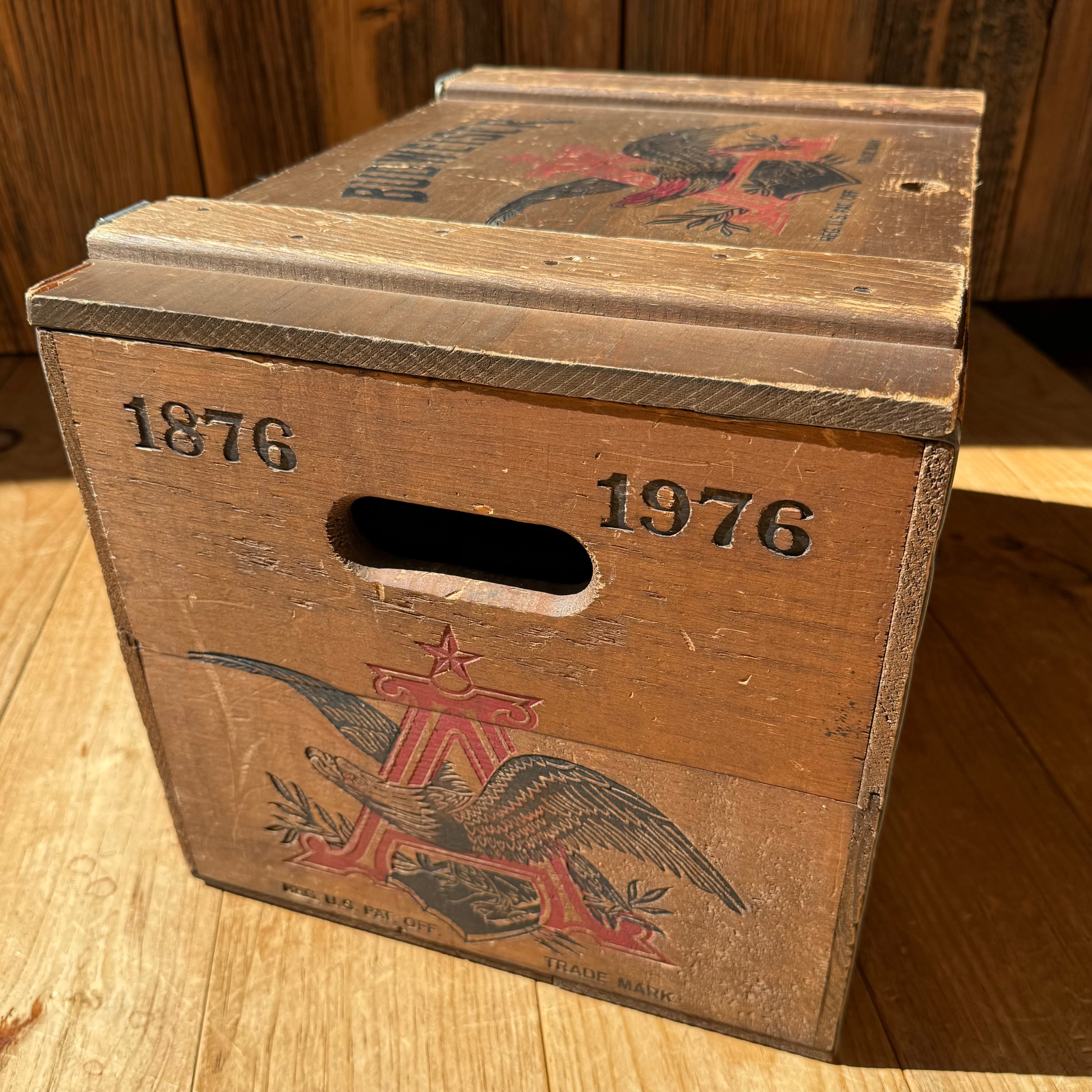 Vintage BUDWEISER Wood Box 木箱 バドワイザー 収納 ディスプレイ