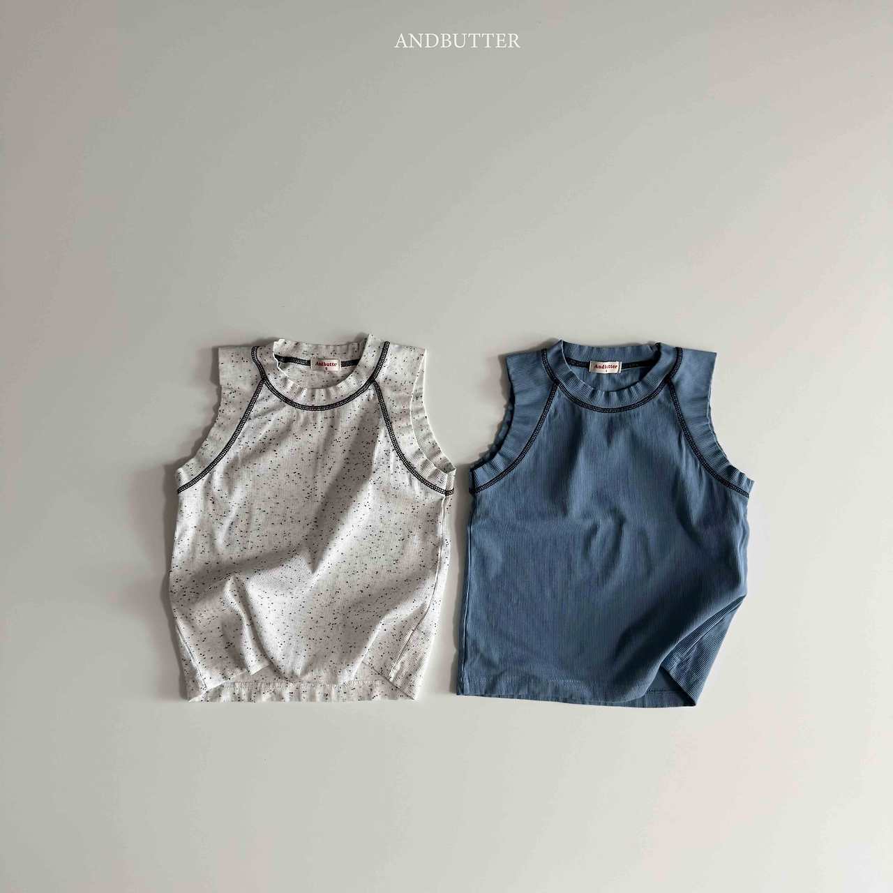 【予約商品】andbutter / Ribbed line sleeveless