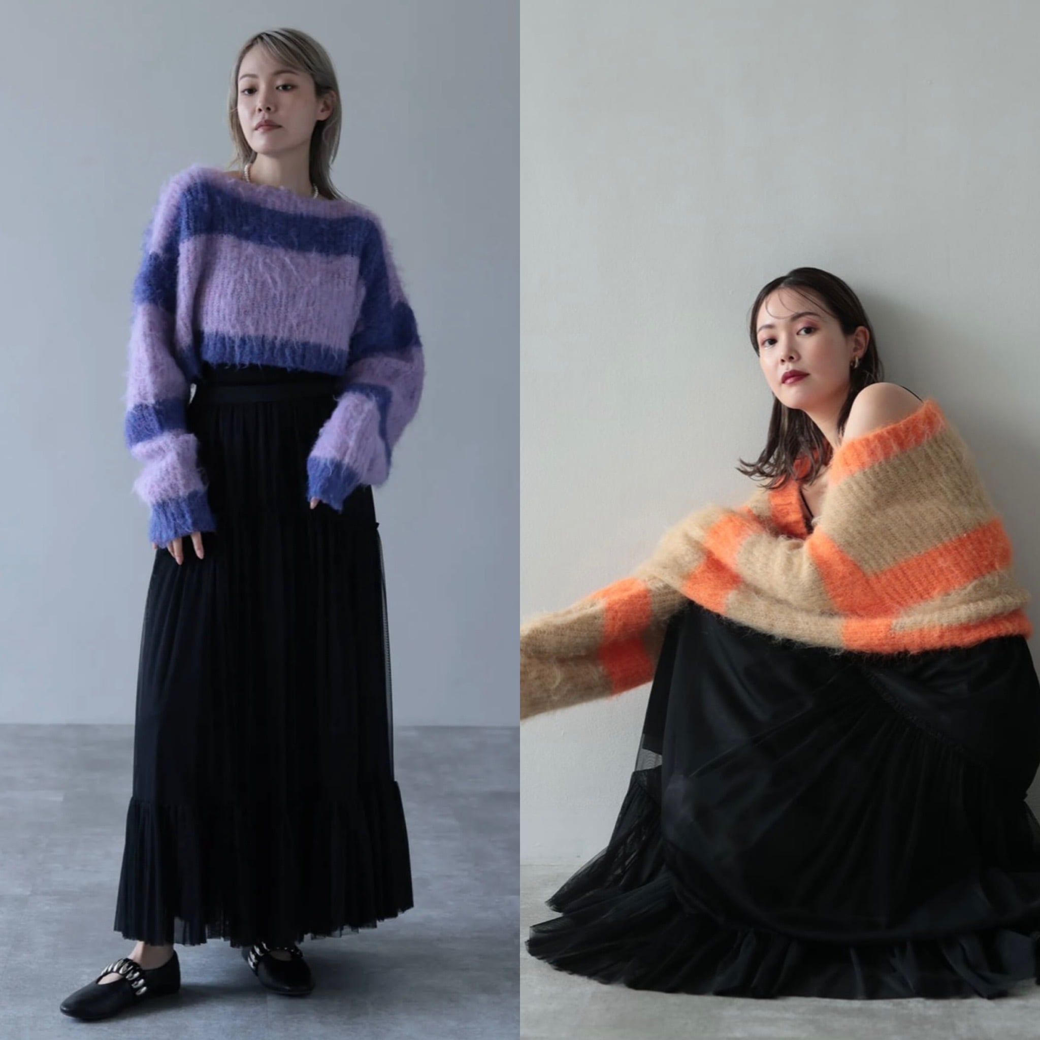 HERENCIA 】シャギーボーダーニット | valance 福井｜レディース
