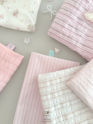 【終了】crinkleピンク グリッター シアサッカー生地