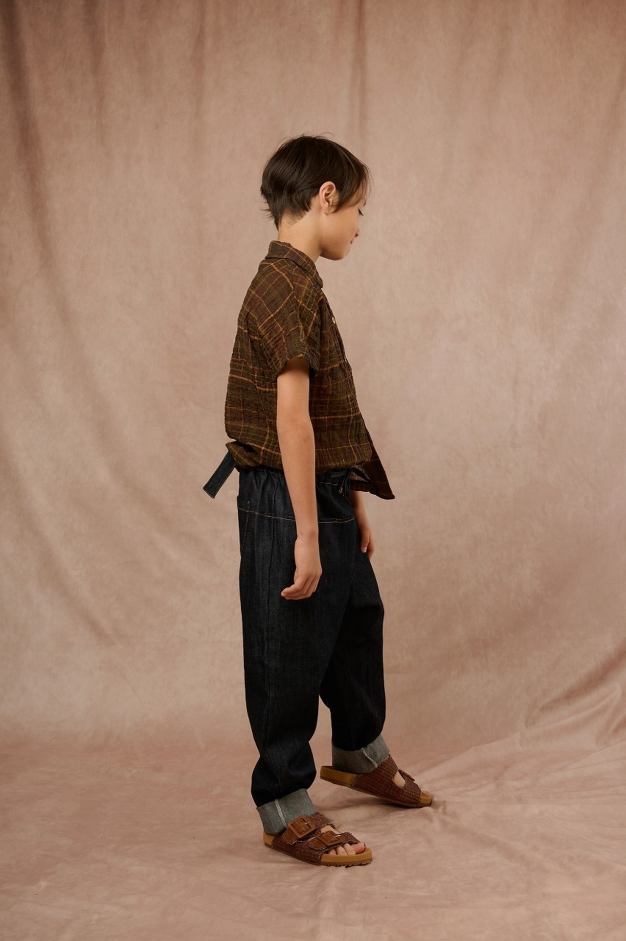 HELLOLUPO　BROOKS TROUSERS - BLUE DENIM(2(18-24m)-4-5y)