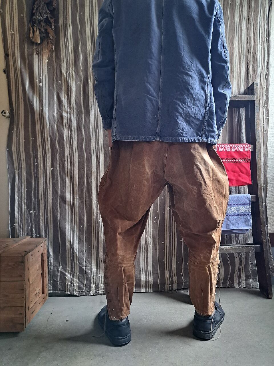 40's~50's フランス ブラウンダック ジョッパーズパンツ used [410050