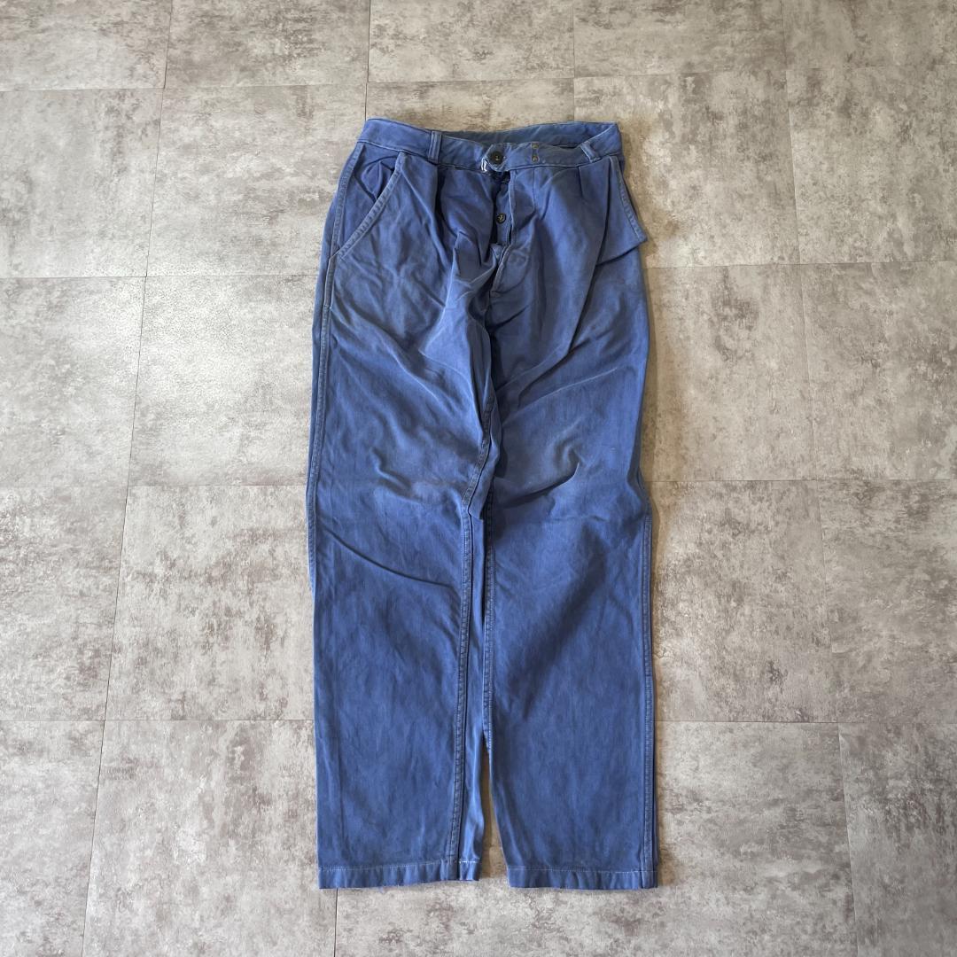 60s フレンチワーク Metis ブルー フレンチワーク パンツ 50-60s KIDUR フレンチワーク Metis ブルー パンツ | ib2
