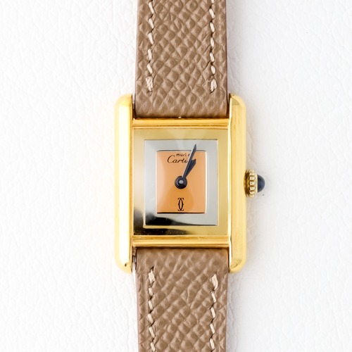 カルティエ マストタンク SM ミラー トリニティ文字盤 手巻き