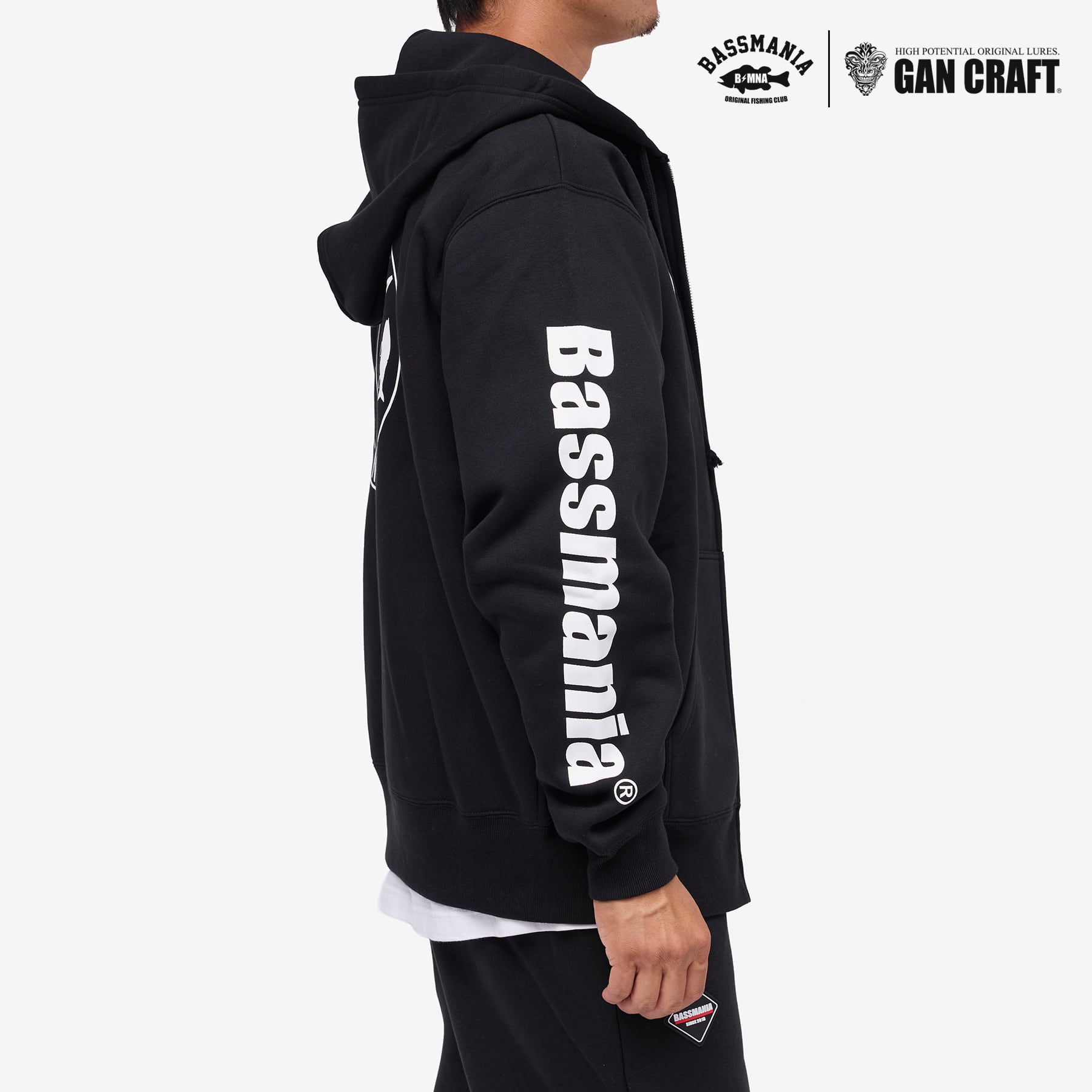 GANCRAFT×BASSMANIA】GANMANIA Sweat Zip parka ［BLK］［LIMITED