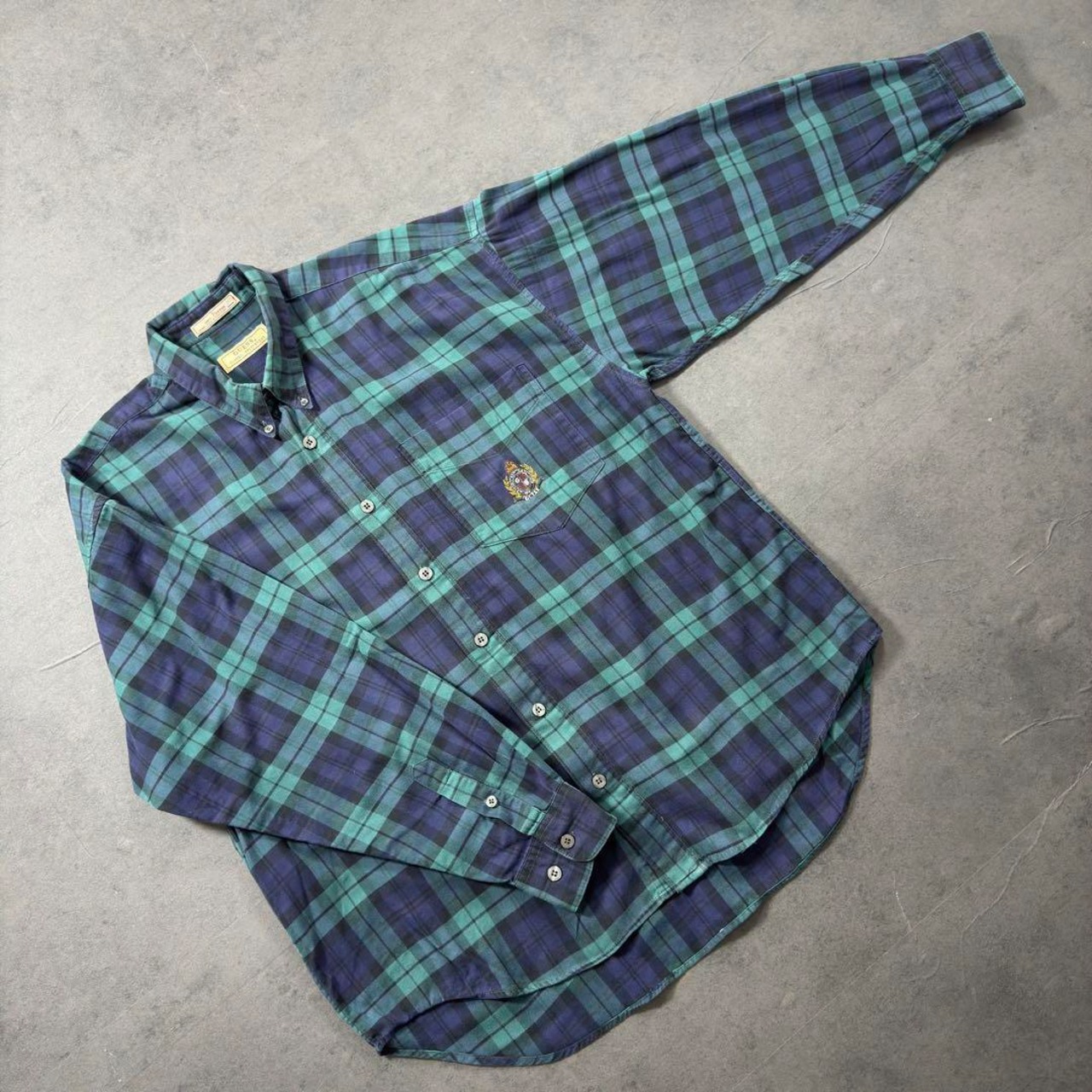90s GUESS plaid L/S shirt L 古着 - 12