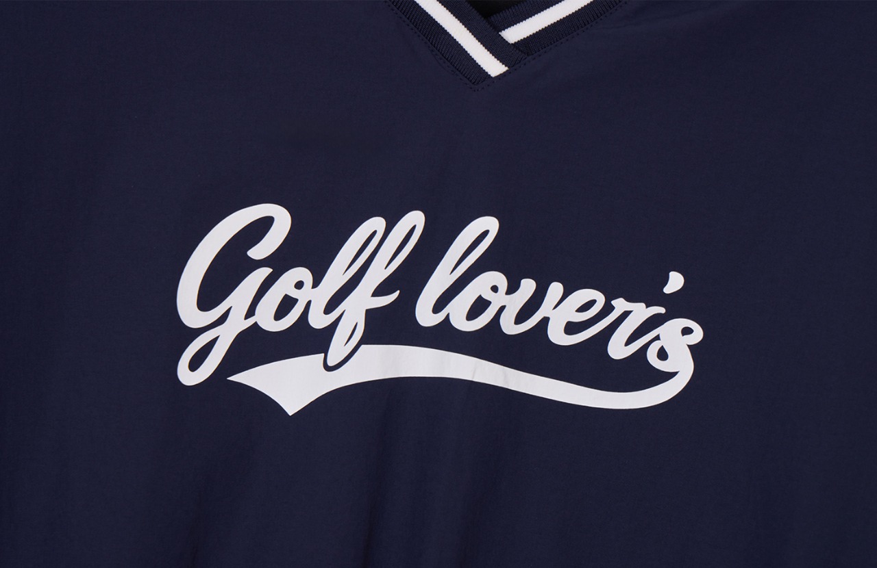 GOXO ゴーエックオー ゴルフラバーVネックウーブンマンツーマン ネイビー