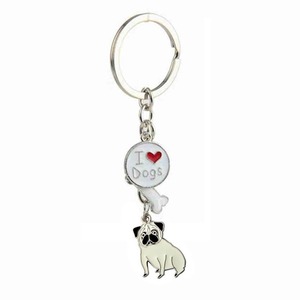 Funny keychain  - love dogs -　　cus15
