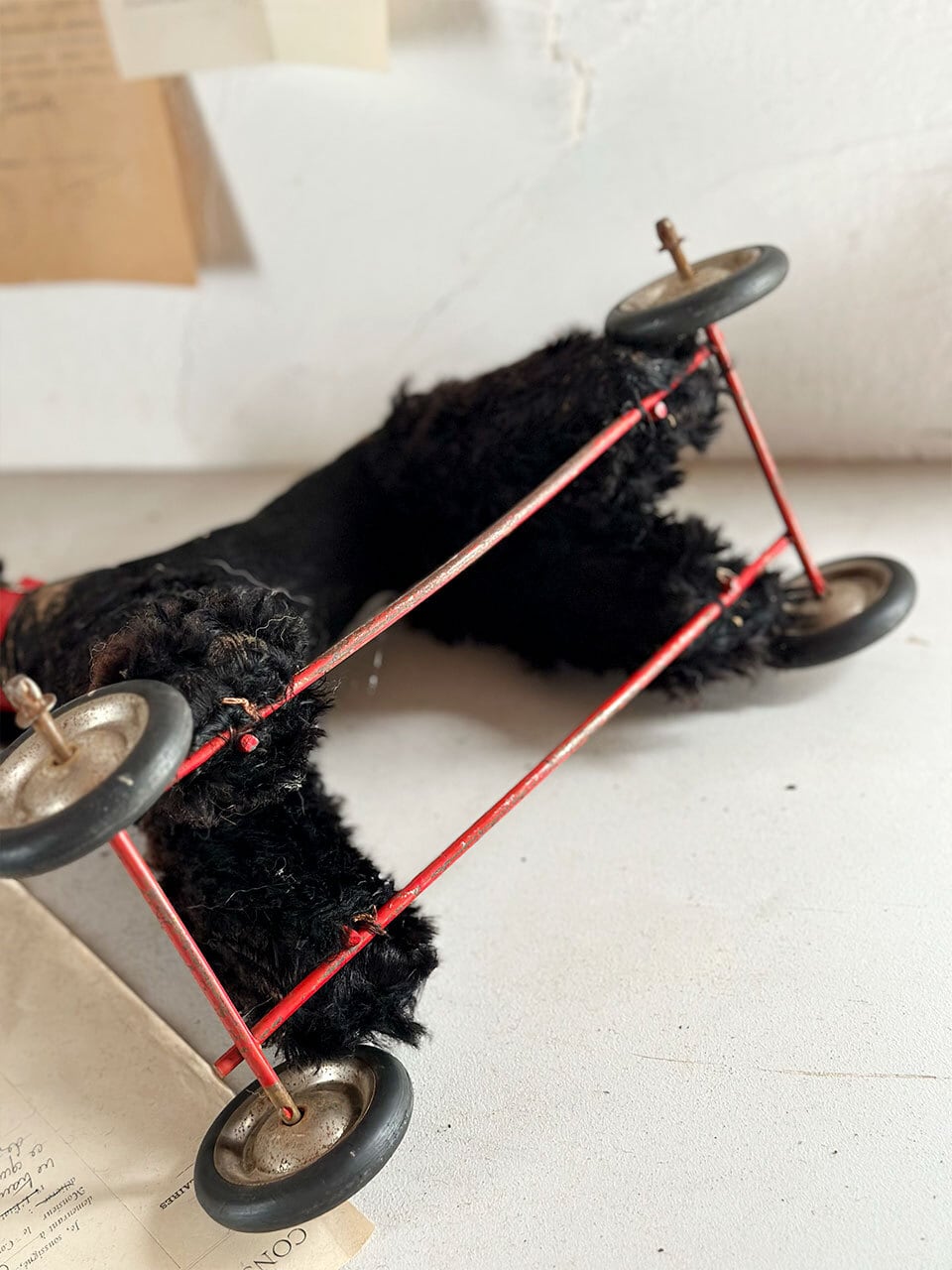 プードル ぬいぐるみ アンティーク風 昭和レトロなプードルの