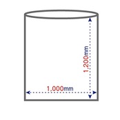 オルディ ごみ袋 120L 厚手 透明 10枚入 縦120cm×横100cm 厚さ0.05mm 業務用 カットしてレジ前ガード・ポンチョ・防護服に ポリバッグビジネス P-121