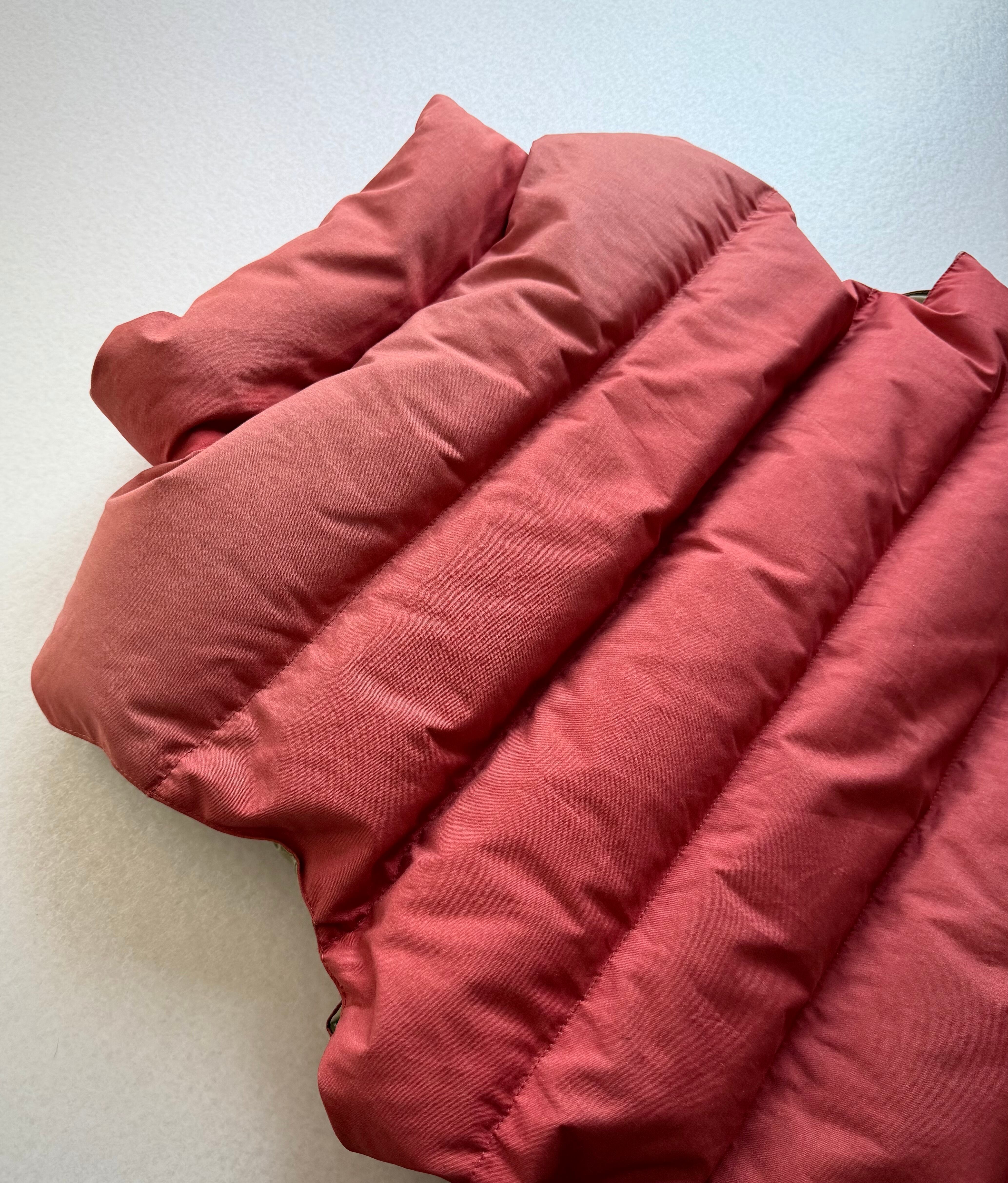 70s “ HOLUBAR ” DOWN VEST BRICK RED OLD VINTAGE 1970s ホルバー