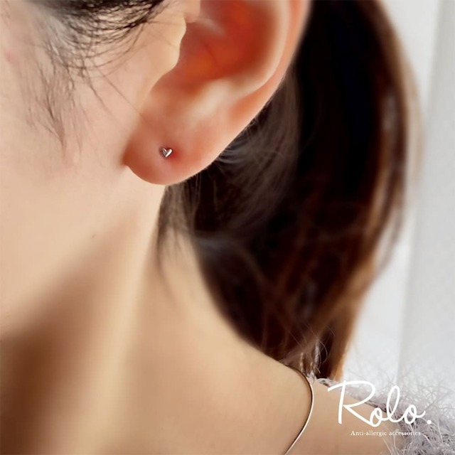 ハートmicroピアス シルバー925