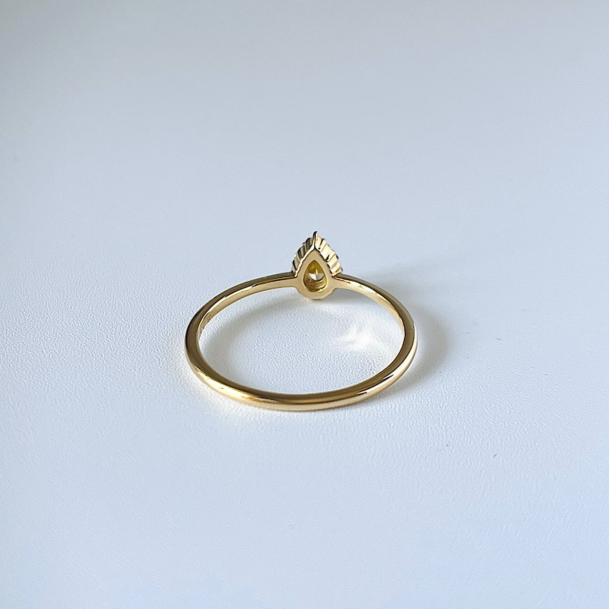 ファンシー ブラウニッシュイエロー ダイヤモンドリング 0.159 ct K18