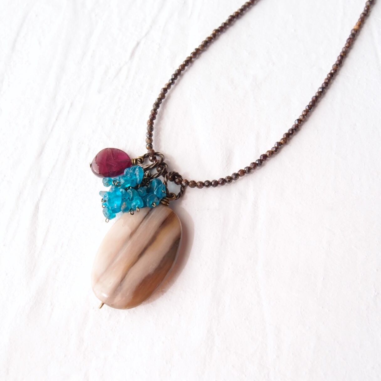 Bronzite Charm Necklace Set/ブロンザイト チャームネックレスセット